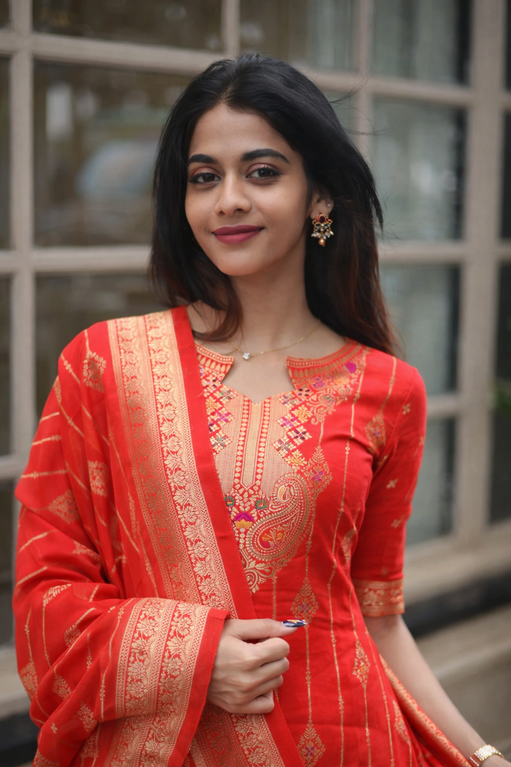 Ethnic Motifs Pure Cotton Kurta Set with Dupatta – SilkBliss Fashion