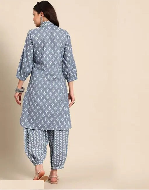 New Designer  Kurta and Afghani Pant Set