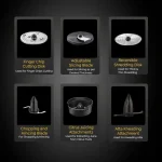 Prestige 1000 Watts Endura Pro Mixer Grinder with 6 Jars and Food Processor Attachments| Sturdy Stainless Steel Body| Ball Bearing Pure Copper Motor| See-Through Lids| Black  and Silver