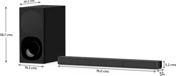 SONY HT-S20R 5.1ch Home Theatre with Dolby Digital, Subwoofer, Rear Speakers, 400 W Bluetooth Soundbar (Black, 5.1 Channel)
