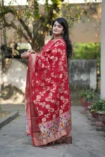 Woven Cotton Kurta Set with Dupatta – Lightweight Daily Wear | SilkBliss Fashion - Image 4