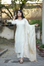 Premium Off-White Festive Wear Suit Set